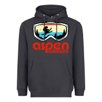 Smoke aspen colorado ski mountain skiing retro vacation Heavyweight Hoodie - artisFamous