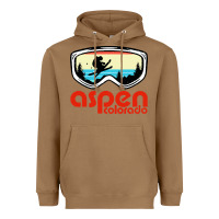 Toasted Coconut aspen colorado ski mountain skiing retro vacation Heavyweight Hoodie - artisFamous