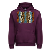Mauve Wine tool leather leopard cowhide backround Urban Hoodie - RanaPortraitStore