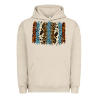 Pigment French Oak tool leather leopard cowhide backround Urban Hoodie - RanaPortraitStore