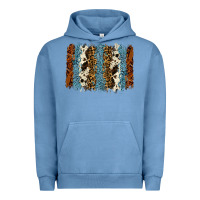 Pigment Pebble Blue tool leather leopard cowhide backround Urban Hoodie - RanaPortraitStore