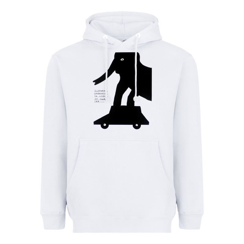Elephant Black To Stand On Your Car Heavyweight Hoodie by artisFamous | Teevron