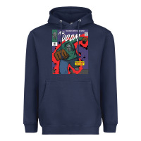 Navy Legend Magazine Heavyweight Hoodie - artisFamous