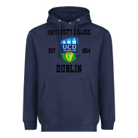 Navy university college dublin Heavyweight Hoodie - artisFamous