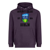 Plum university college dublin Heavyweight Hoodie - artisFamous