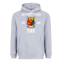 Heather Grey university college cork Heavyweight Hoodie - artisFamous
