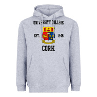 Heather Grey university college cork Heavyweight Hoodie - artisFamous