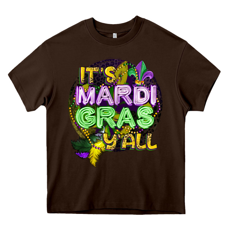 Its Mardi Gras Yall Heavy Core Tee by CowGirlArtShop | Teevron