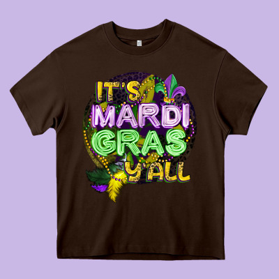 Its Mardi Gras Yall Heavy Core Tee Designed By Cowgirlartshop