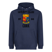 Navy university college cork Heavyweight Hoodie - artisFamous