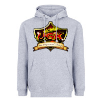 Heather Grey ugk Heavyweight Hoodie - artisFamous