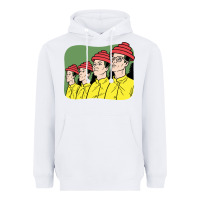 White Devo Heavyweight Hoodie - artisFamous