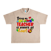 French Oak being an au some teacher is a work of the heart Urban Heavy Tee - FaDigitalArtStudio