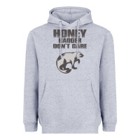 Heather Grey honey badger dont care Heavyweight Hoodie - artisFamous