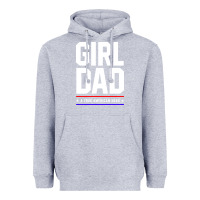 Heather Grey Girl Dad A True American Hero - Fathers Day Gift Heavyweight Hoodie - artisFamous