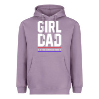 Lavender Girl Dad A True American Hero - Fathers Day Gift Heavyweight Hoodie - artisFamous