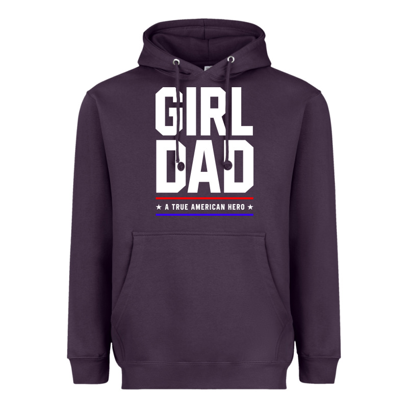 Girl Dad A True American Hero - Fathers Day Gift Heavyweight Hoodie by artisFamous | Teevron