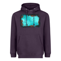 Plum gemstone turquoise leopard background Heavyweight Hoodie - JahusDesignShop