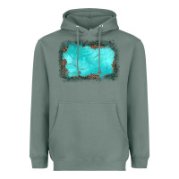 Sage gemstone turquoise leopard background Heavyweight Hoodie - JahusDesignShop