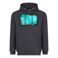Smoke gemstone turquoise leopard background Heavyweight Hoodie - JahusDesignShop