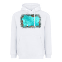 White gemstone turquoise leopard background Heavyweight Hoodie - JahusDesignShop