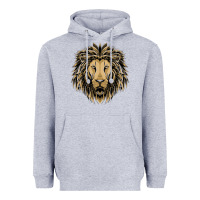 Heather Grey Lion t-shirt  designs Heavyweight Hoodie - artisFamous