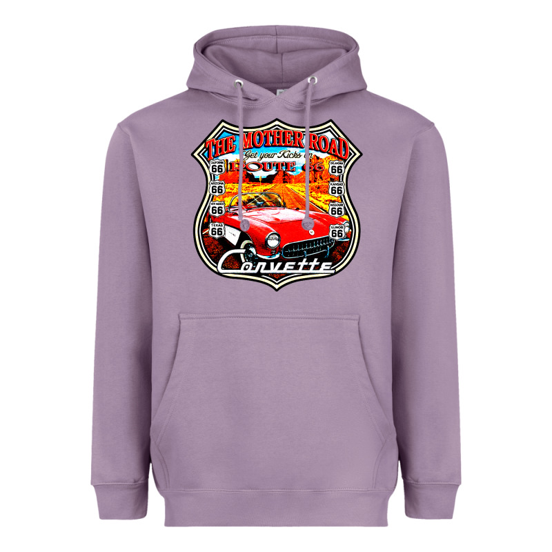 Classic Cars Route 66 Heavyweight Hoodie by artisFamous | Teevron