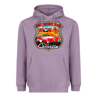 Lavender CLASSIC CARS ROUTE 66 Heavyweight Hoodie - artisFamous