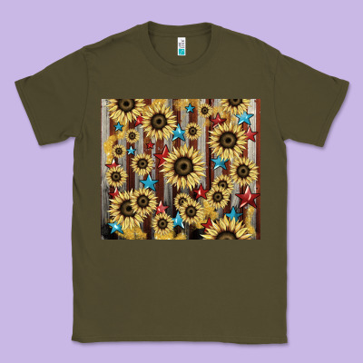 America Flag Sunflower Star Tumbler Classic Tee Designed By Howdyjamesfarm