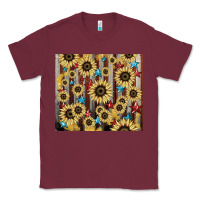 Burgundy America flag sunflower star tumbler Classic Tee - HowdyJamesFarm