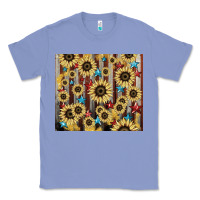 Colony Blue America flag sunflower star tumbler Classic Tee - HowdyJamesFarm