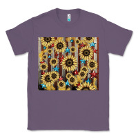 Lavender America flag sunflower star tumbler Classic Tee - HowdyJamesFarm