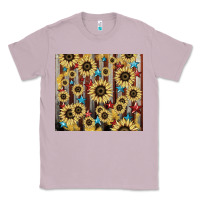 Lilac America flag sunflower star tumbler Classic Tee - HowdyJamesFarm
