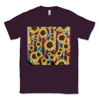 Plum America flag sunflower star tumbler Classic Tee - HowdyJamesFarm