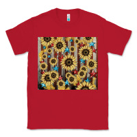 Red America flag sunflower star tumbler Classic Tee - HowdyJamesFarm