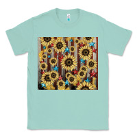 Seafoam America flag sunflower star tumbler Classic Tee - HowdyJamesFarm