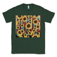 Sports Green America flag sunflower star tumbler Classic Tee - HowdyJamesFarm