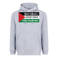 Heather Grey end is.rae.li apartheid free pales  flag  t shirt Heavyweight Hoodie - artisFamous