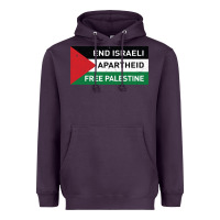 Plum end is.rae.li apartheid free pales  flag  t shirt Heavyweight Hoodie - artisFamous