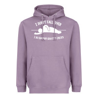 Lavender i don't fall over i do random gravity checks Heavyweight Hoodie - artisFamous