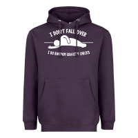 Plum i don't fall over i do random gravity checks Heavyweight Hoodie - artisFamous