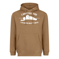 Toasted Coconut i don't fall over i do random gravity checks Heavyweight Hoodie - artisFamous