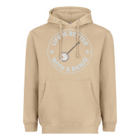 Mushroom Banjo Bluegrass Music Traditional Musician Funny Gift Heavyweight Hoodie - artisFamous