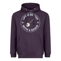 Banjo Bluegrass Music Traditional Musician Funny Gift Heavyweight Hoodie | Teevron