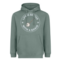 Sage Banjo Bluegrass Music Traditional Musician Funny Gift Heavyweight Hoodie - artisFamous