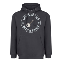 Smoke Banjo Bluegrass Music Traditional Musician Funny Gift Heavyweight Hoodie - artisFamous