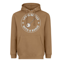 Toasted Coconut Banjo Bluegrass Music Traditional Musician Funny Gift Heavyweight Hoodie - artisFamous