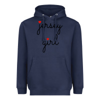 Navy new jersey girl on the shore Heavyweight Hoodie - artisFamous