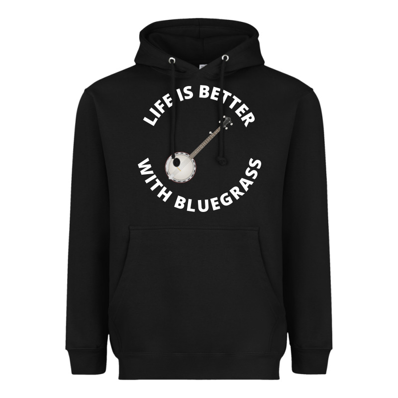 Banjo Bluegrass Music Traditional Musician Funny Gift Heavyweight Hoodie by artisFamous | Teevron