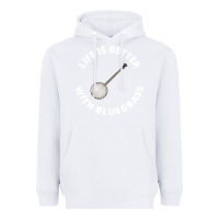 White Banjo Bluegrass Music Traditional Musician Funny Gift Heavyweight Hoodie - artisFamous